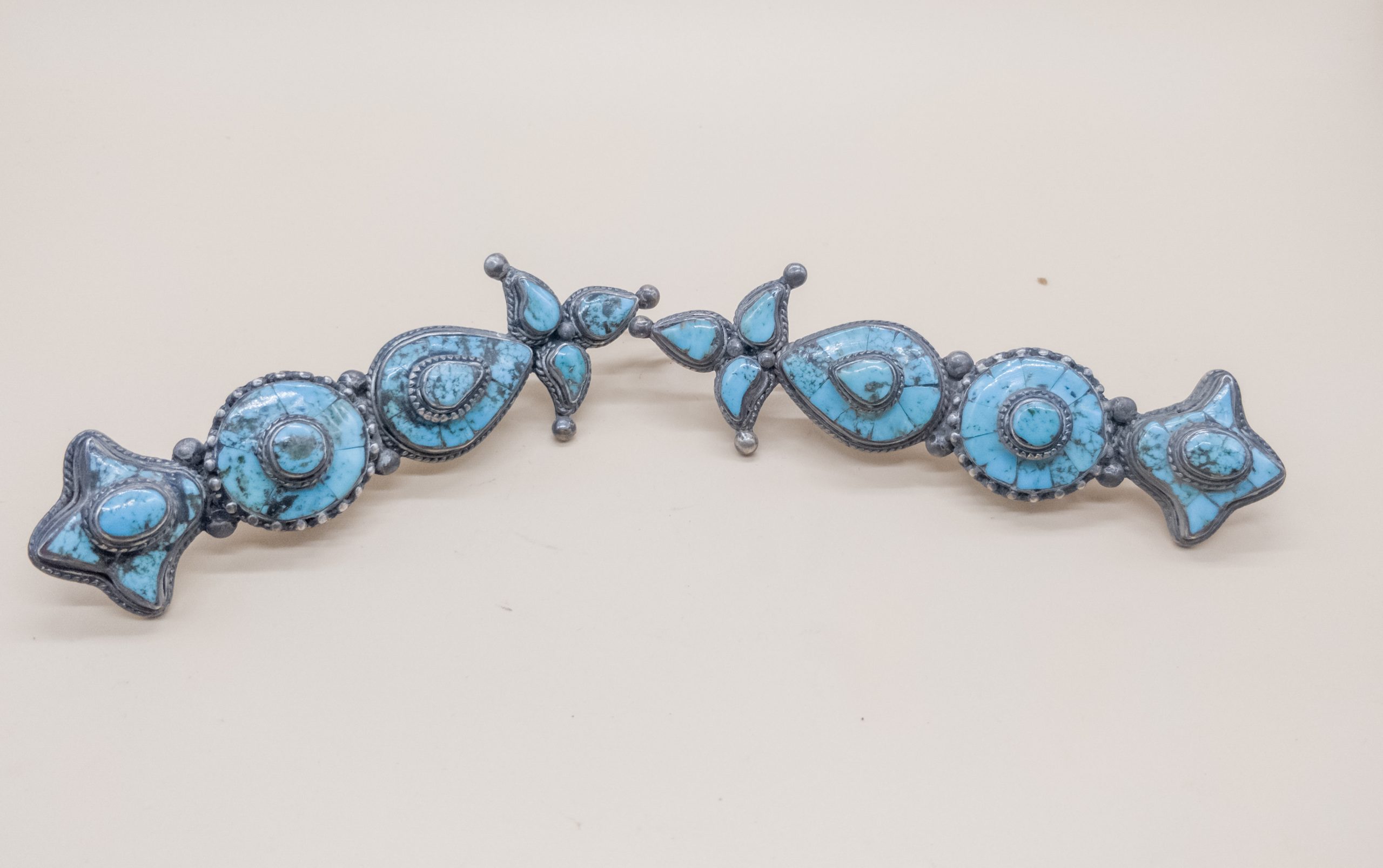 Antique Tibetan Silver Earrings